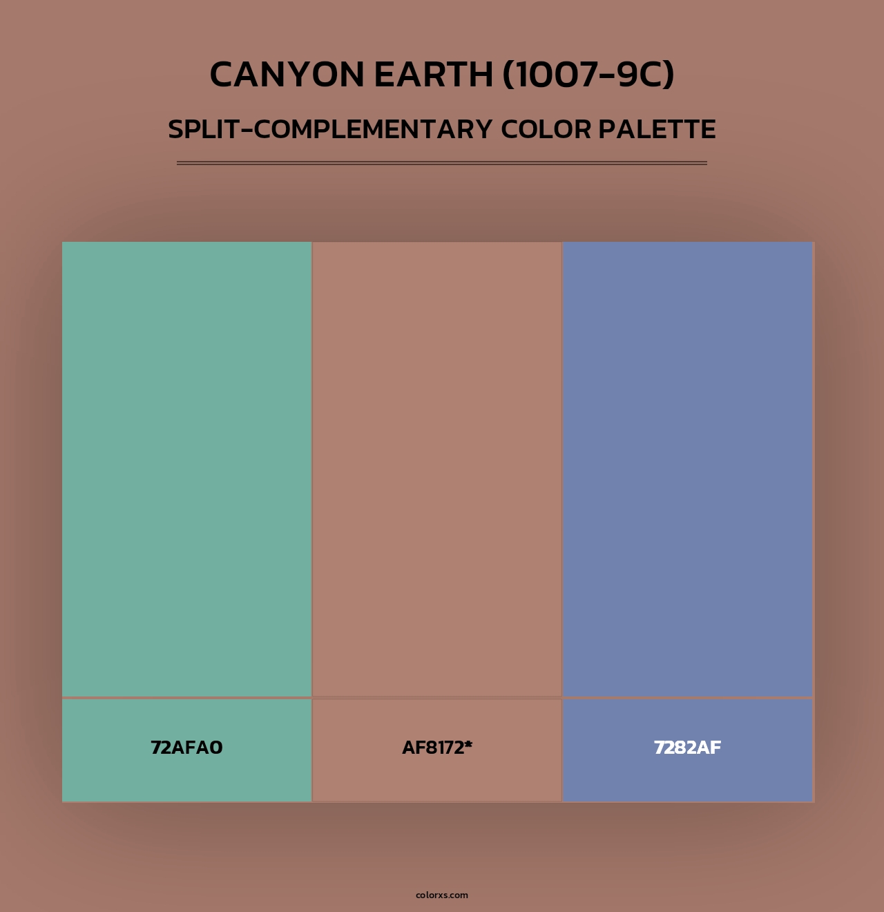 Canyon Earth (1007-9C) - Split-Complementary Color Palette