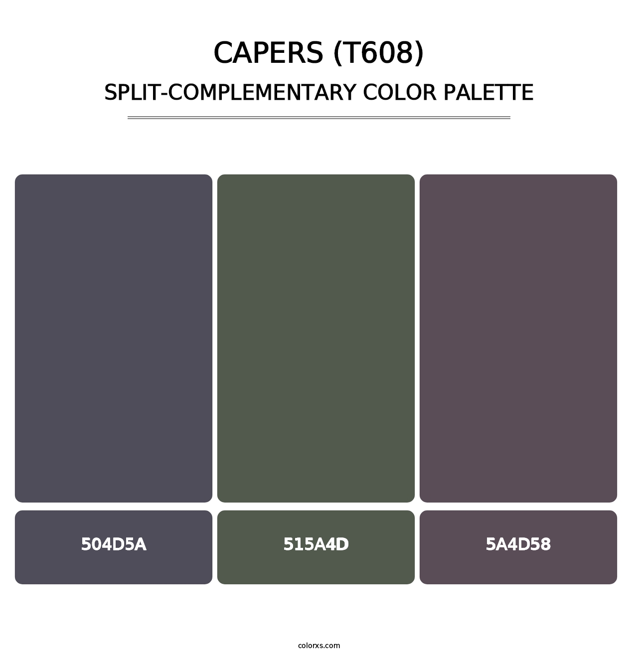 Capers (T608) - Split-Complementary Color Palette