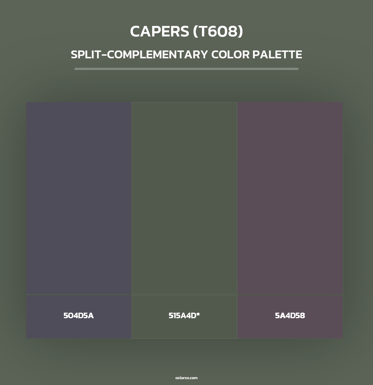 Capers (T608) - Split-Complementary Color Palette
