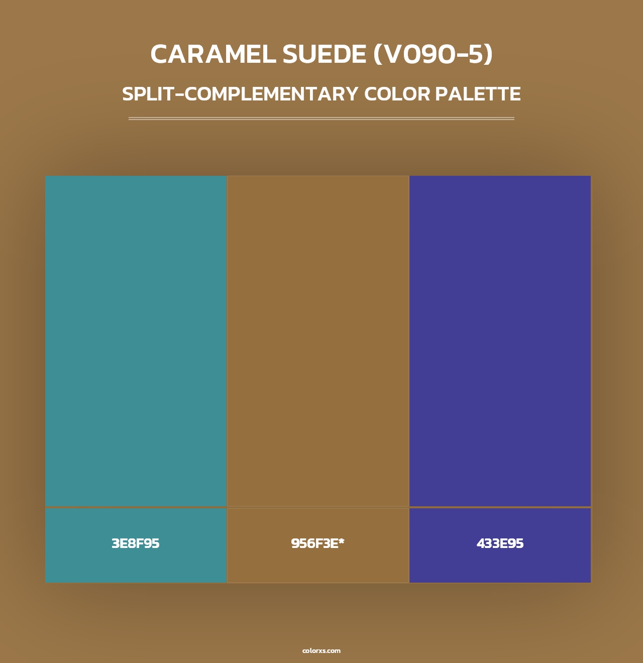 Caramel Suede (V090-5) - Split-Complementary Color Palette