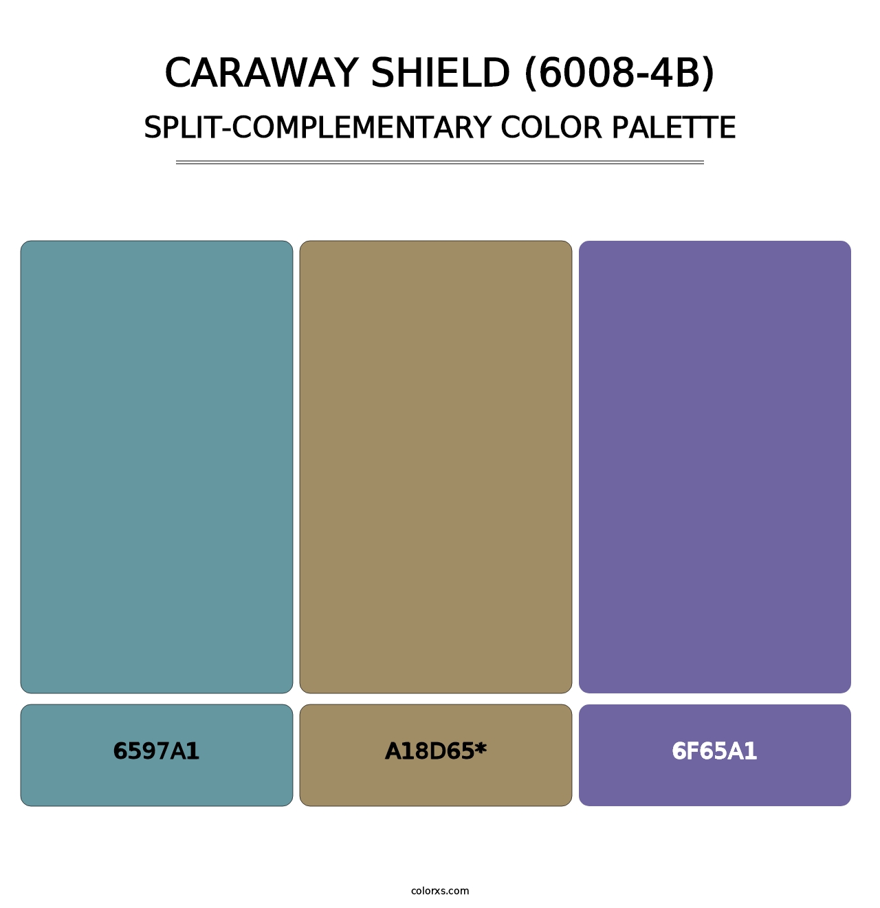 Caraway Shield (6008-4B) - Split-Complementary Color Palette