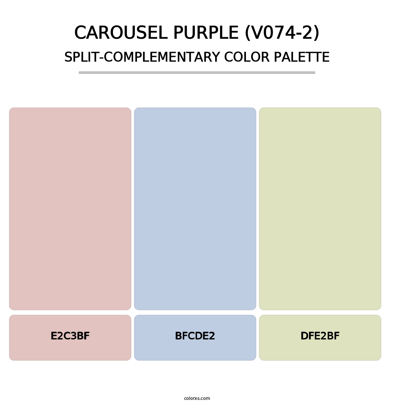 Carousel Purple (V074-2) - Split-Complementary Color Palette