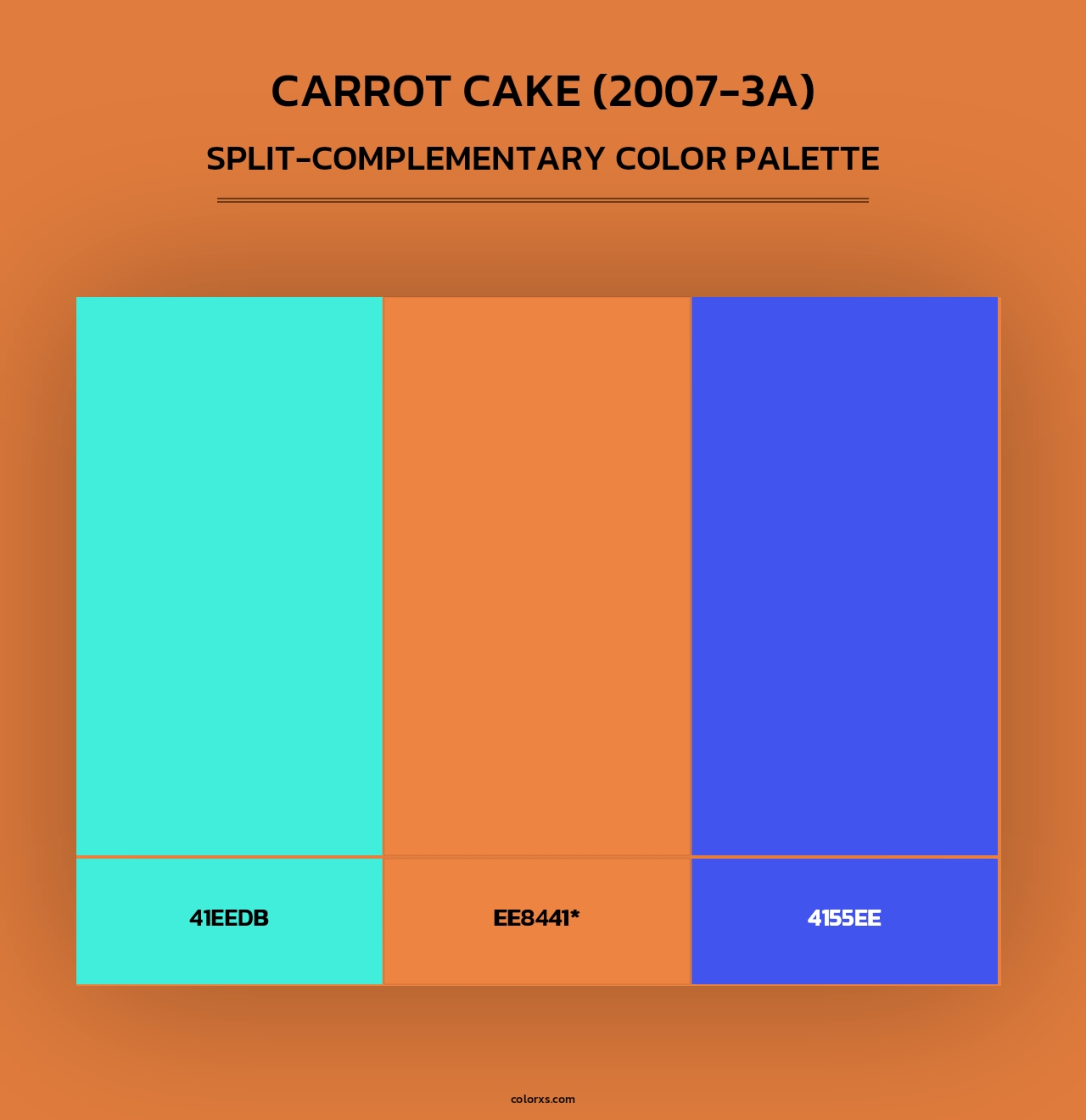 Carrot Cake (2007-3A) - Split-Complementary Color Palette