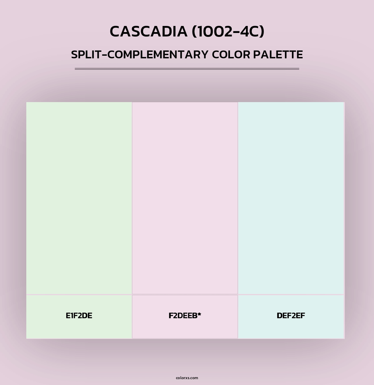 Cascadia (1002-4C) - Split-Complementary Color Palette