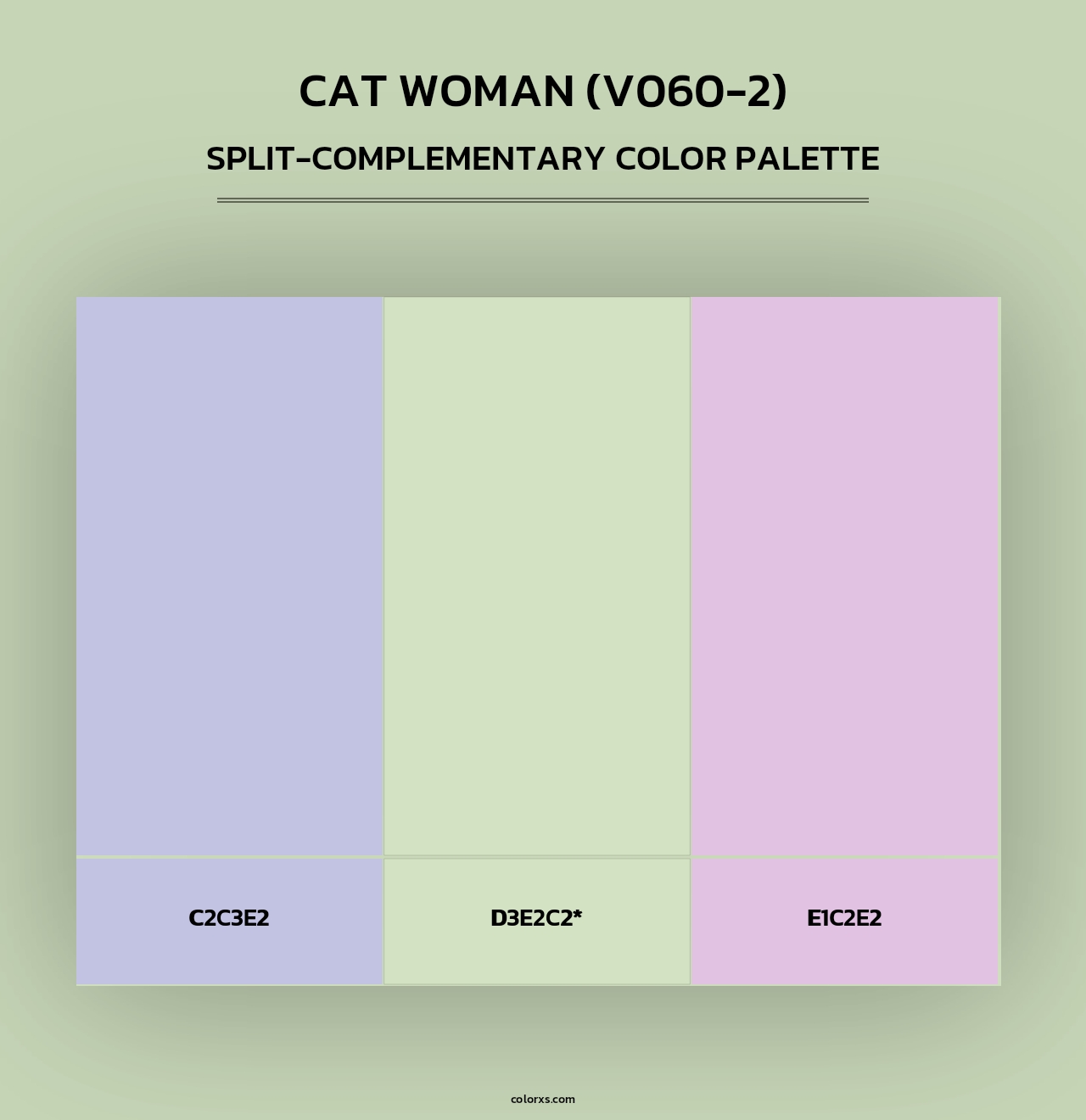 Cat Woman (V060-2) - Split-Complementary Color Palette