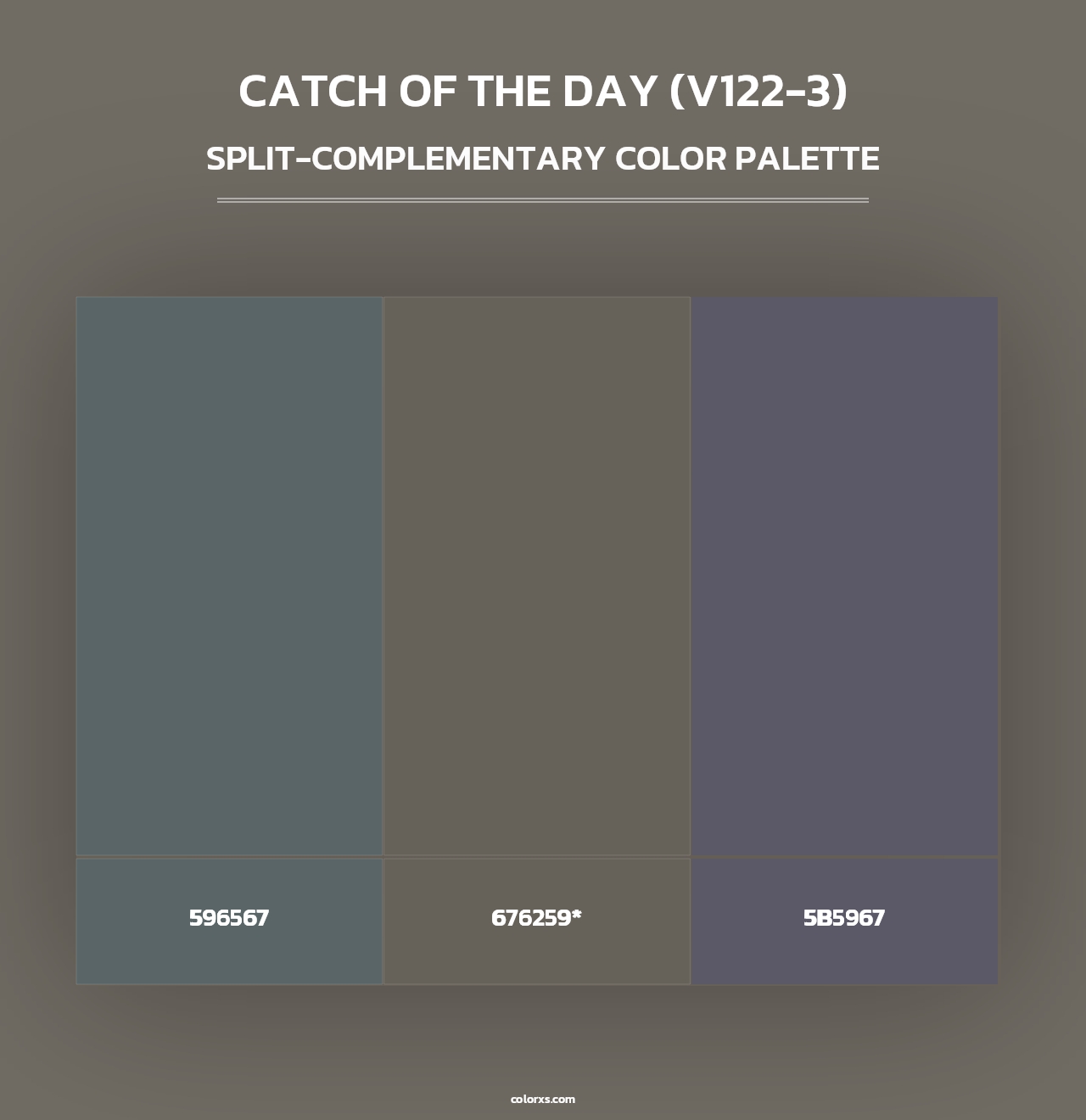 Catch of the Day (V122-3) - Split-Complementary Color Palette