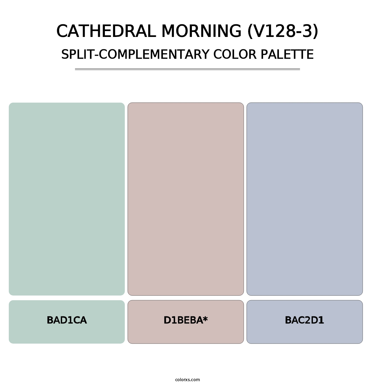 Cathedral Morning (V128-3) - Split-Complementary Color Palette