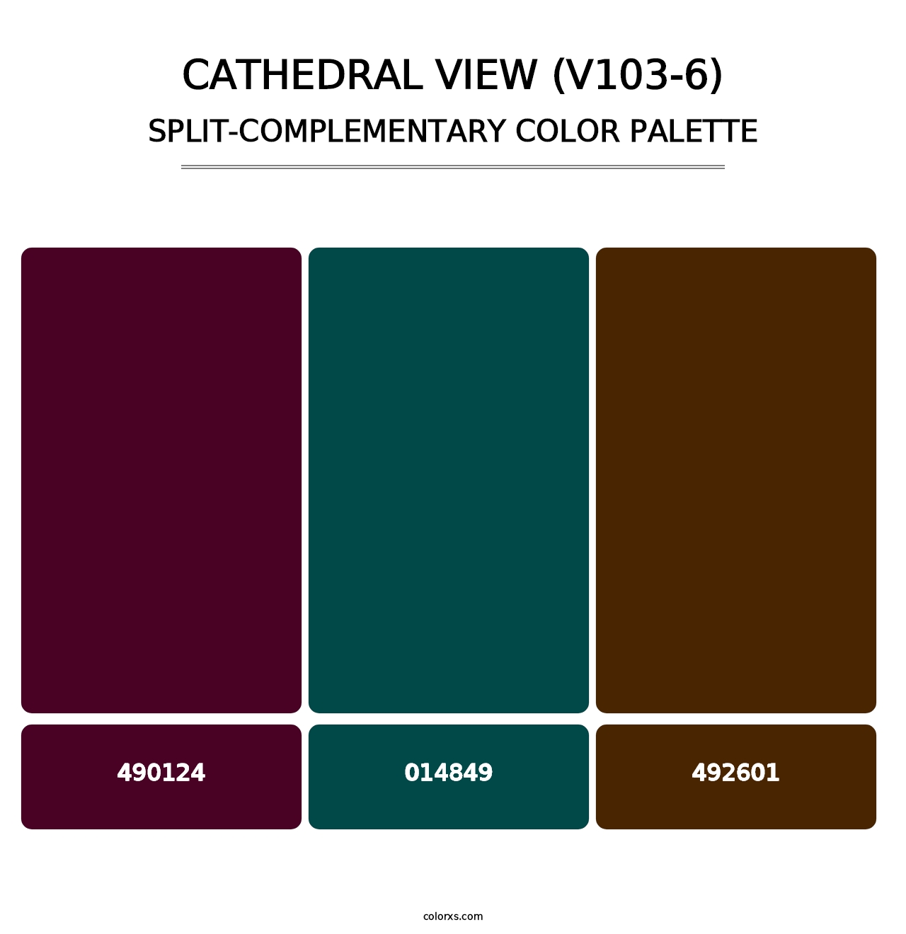Cathedral View (V103-6) - Split-Complementary Color Palette