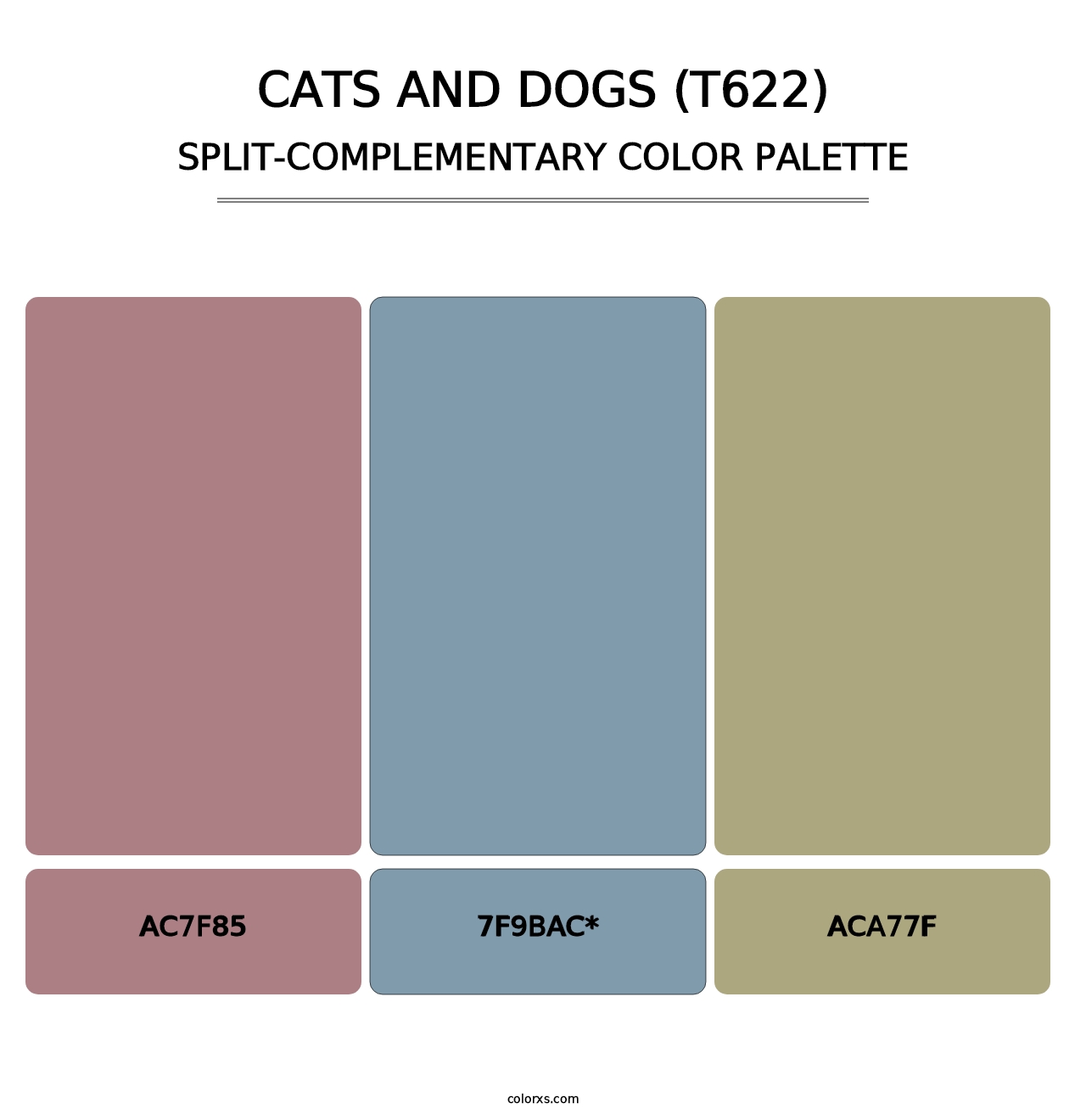 Cats and Dogs (T622) - Split-Complementary Color Palette