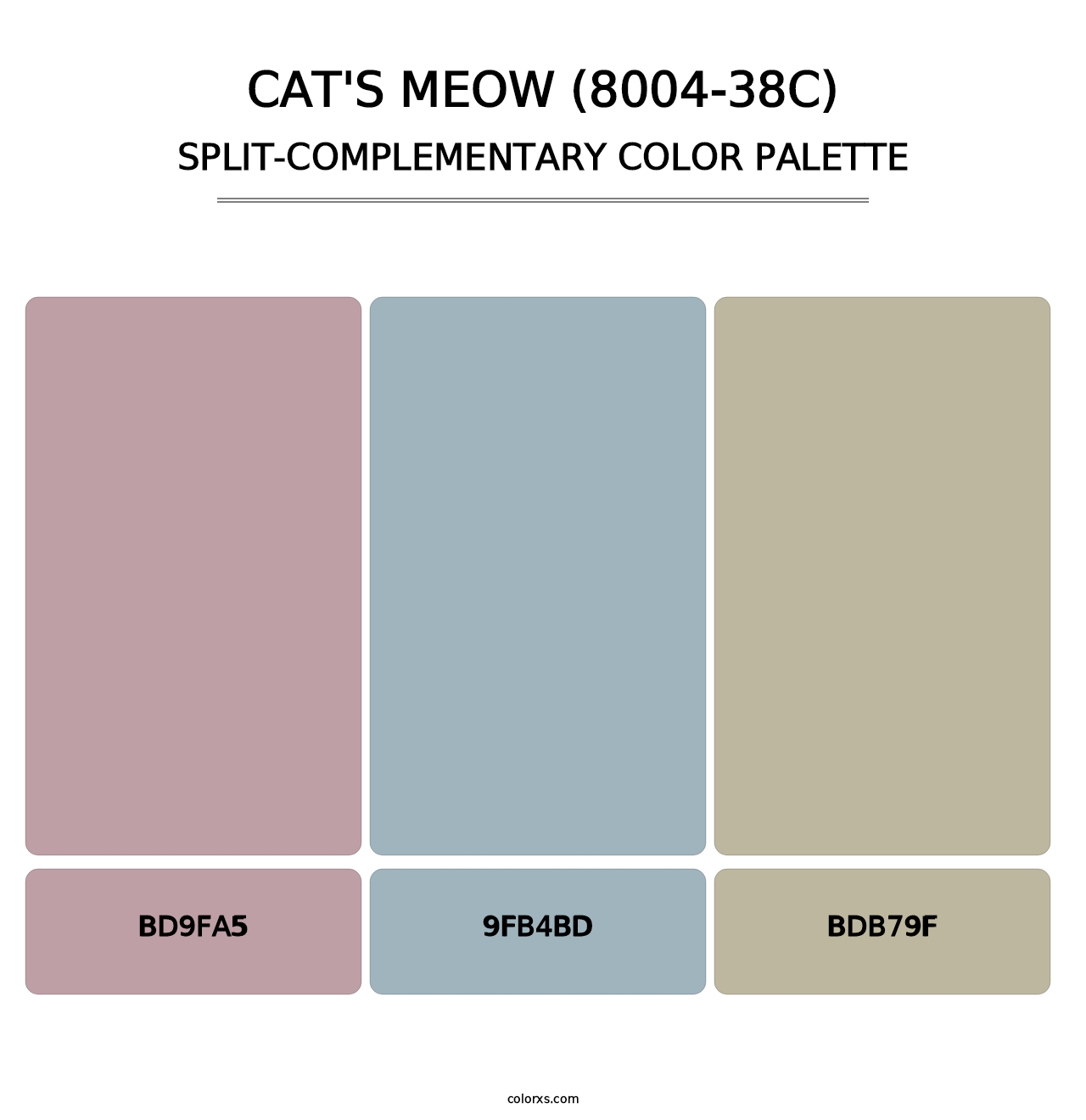 Cat's Meow (8004-38C) - Split-Complementary Color Palette