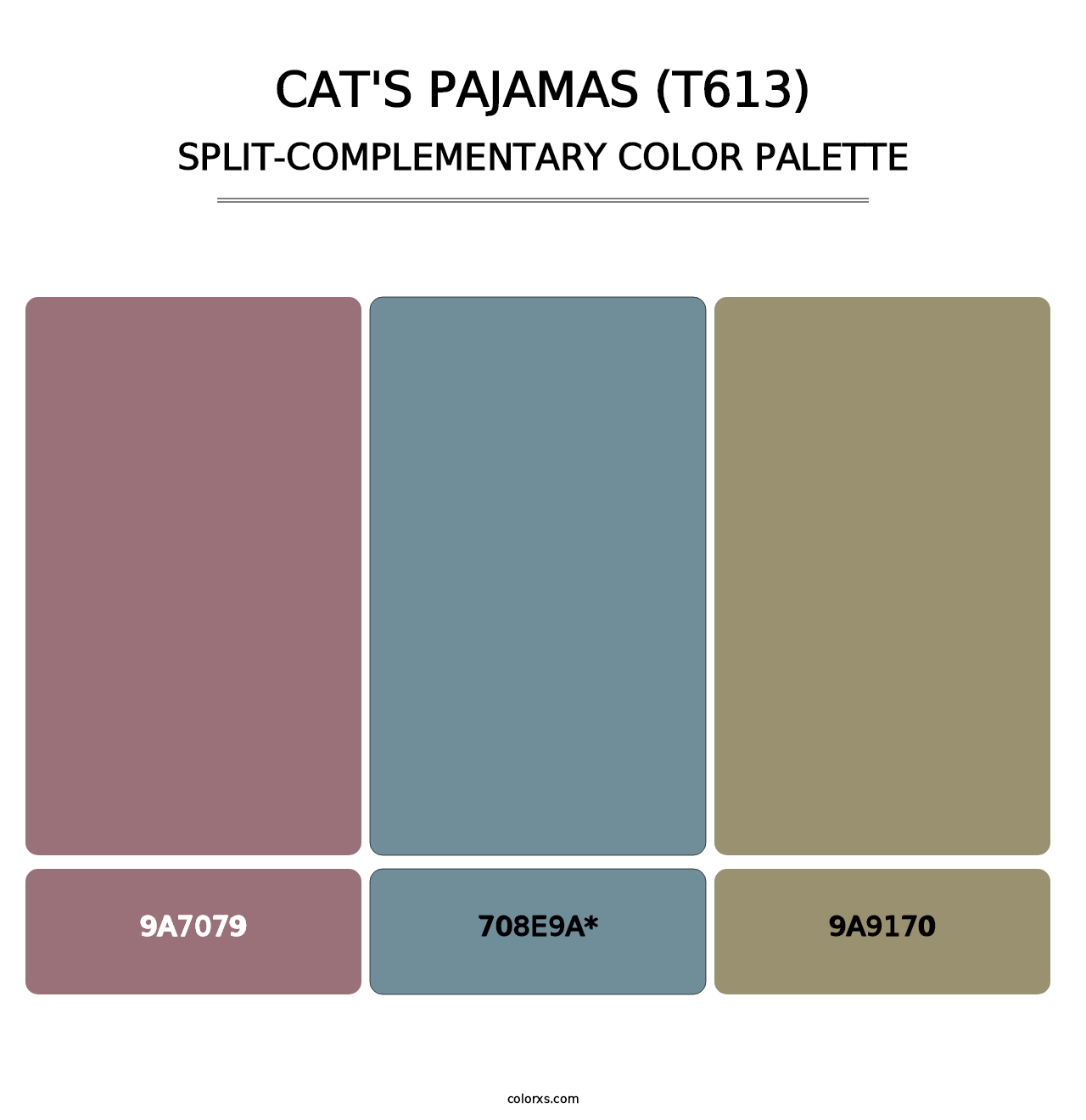 Cat's Pajamas (T613) - Split-Complementary Color Palette