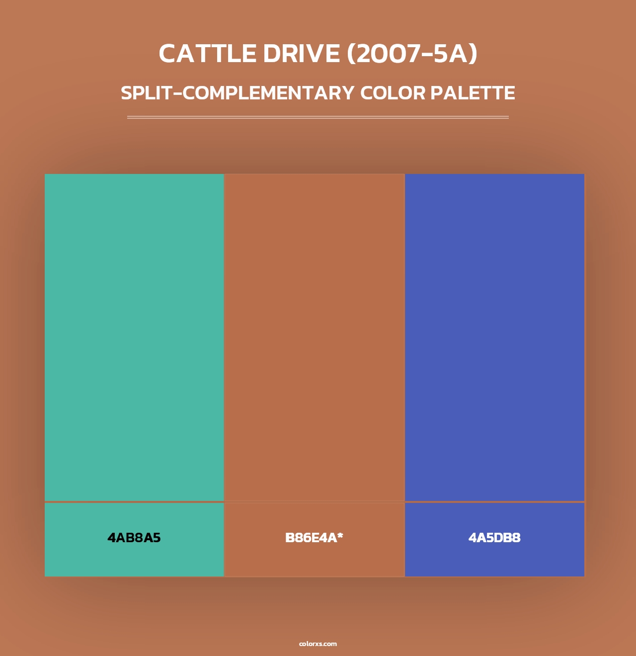Cattle Drive (2007-5A) - Split-Complementary Color Palette