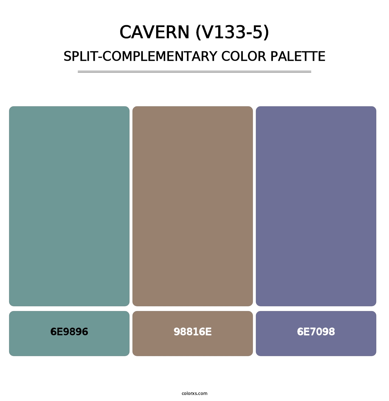 Cavern (V133-5) - Split-Complementary Color Palette