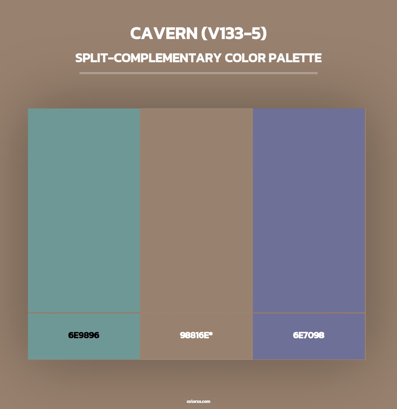 Cavern (V133-5) - Split-Complementary Color Palette