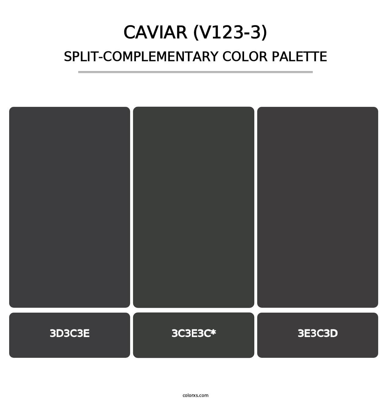 Caviar (V123-3) - Split-Complementary Color Palette