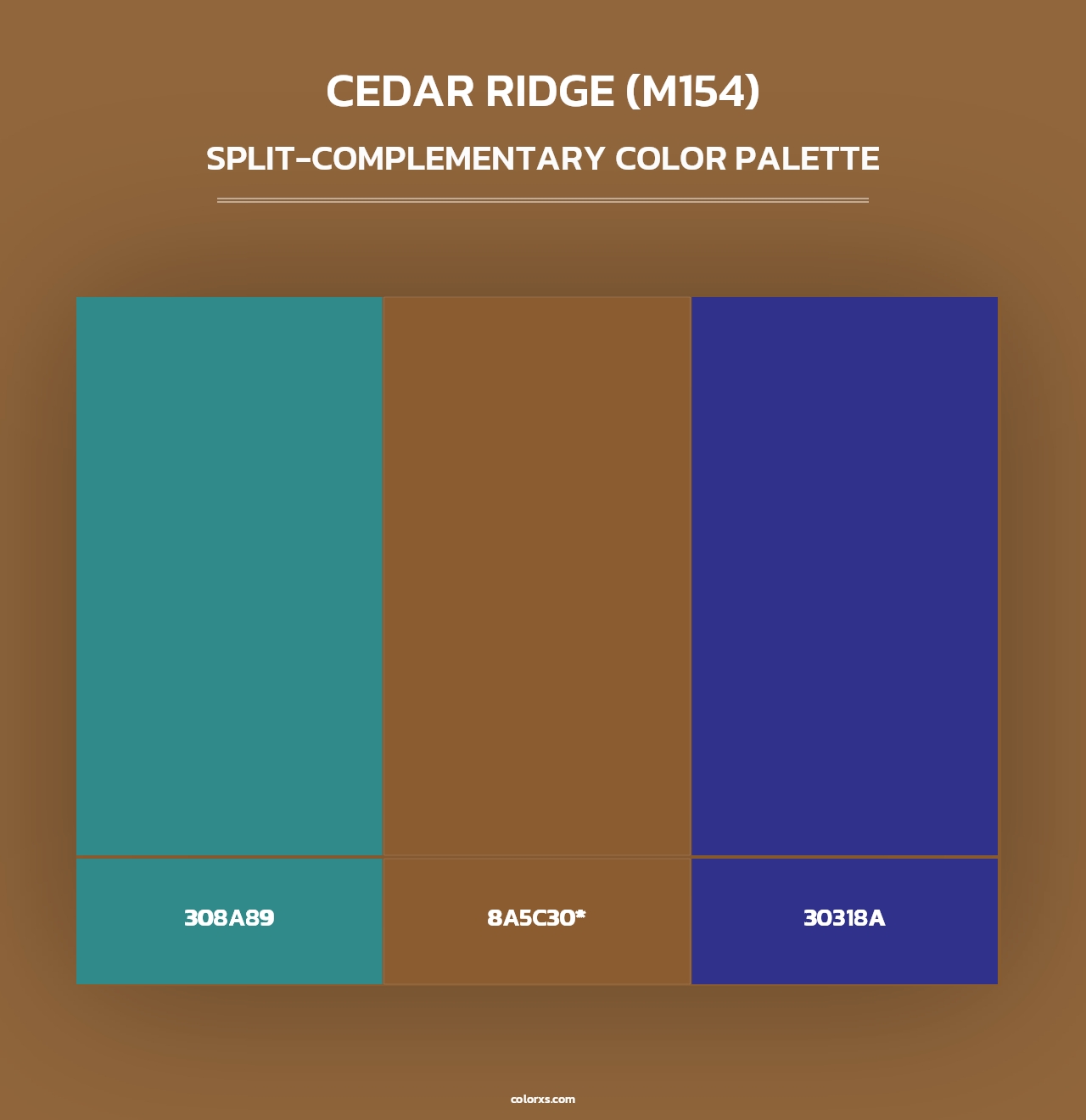 Cedar Ridge (M154) - Split-Complementary Color Palette