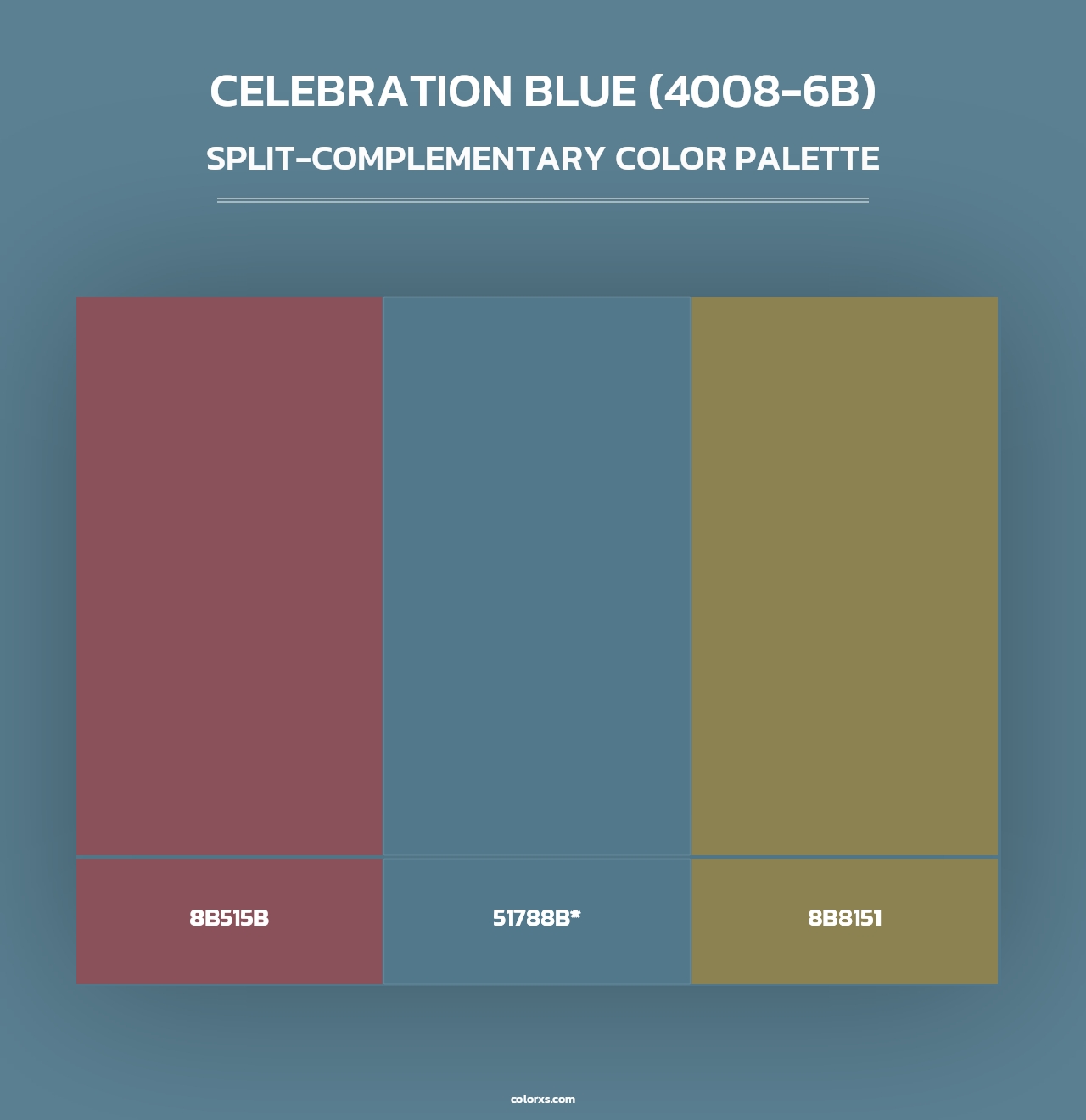 Celebration Blue (4008-6B) - Split-Complementary Color Palette