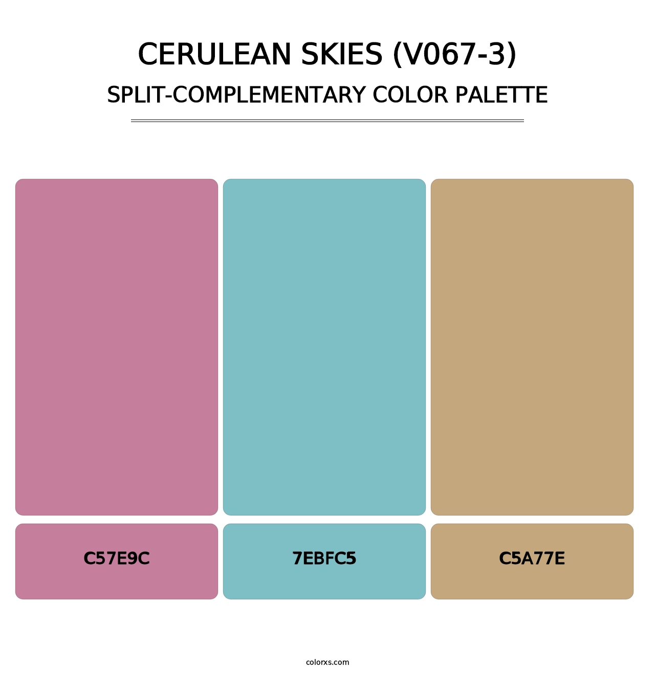 Cerulean Skies (V067-3) - Split-Complementary Color Palette