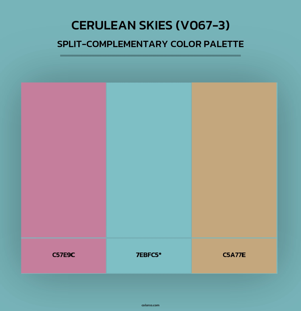Cerulean Skies (V067-3) - Split-Complementary Color Palette