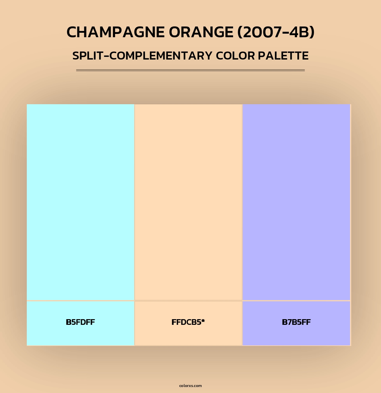 Champagne Orange (2007-4B) - Split-Complementary Color Palette