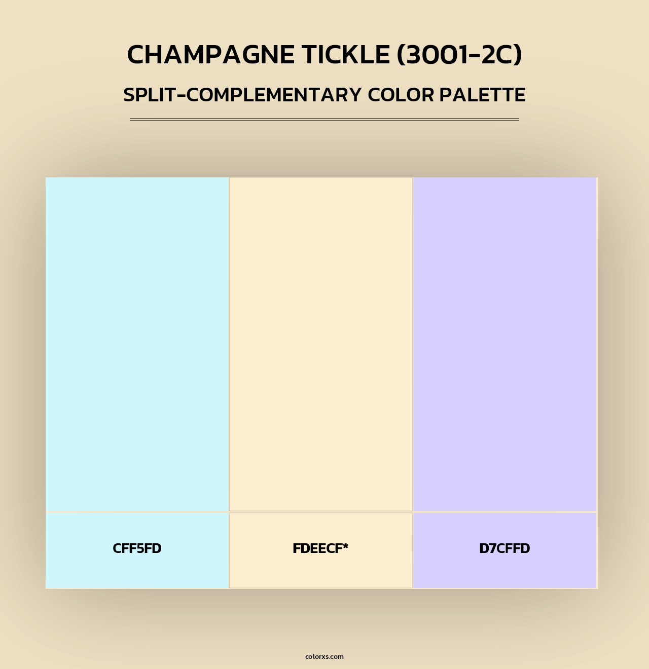 Champagne Tickle (3001-2C) - Split-Complementary Color Palette