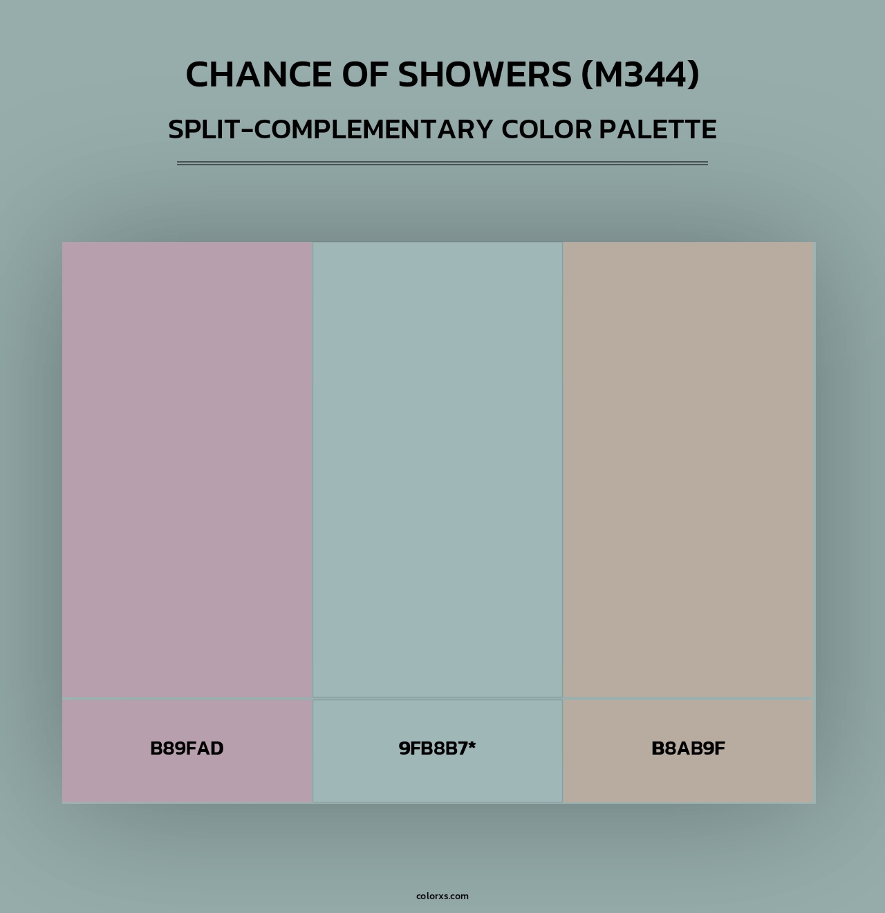 Chance of Showers (M344) - Split-Complementary Color Palette