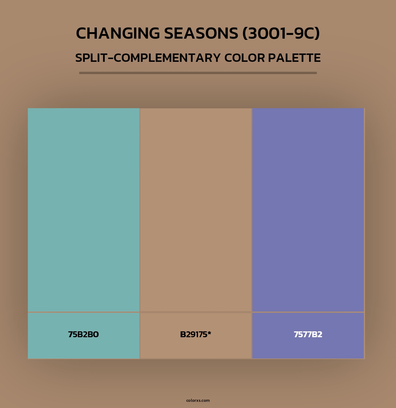 Changing Seasons (3001-9C) - Split-Complementary Color Palette