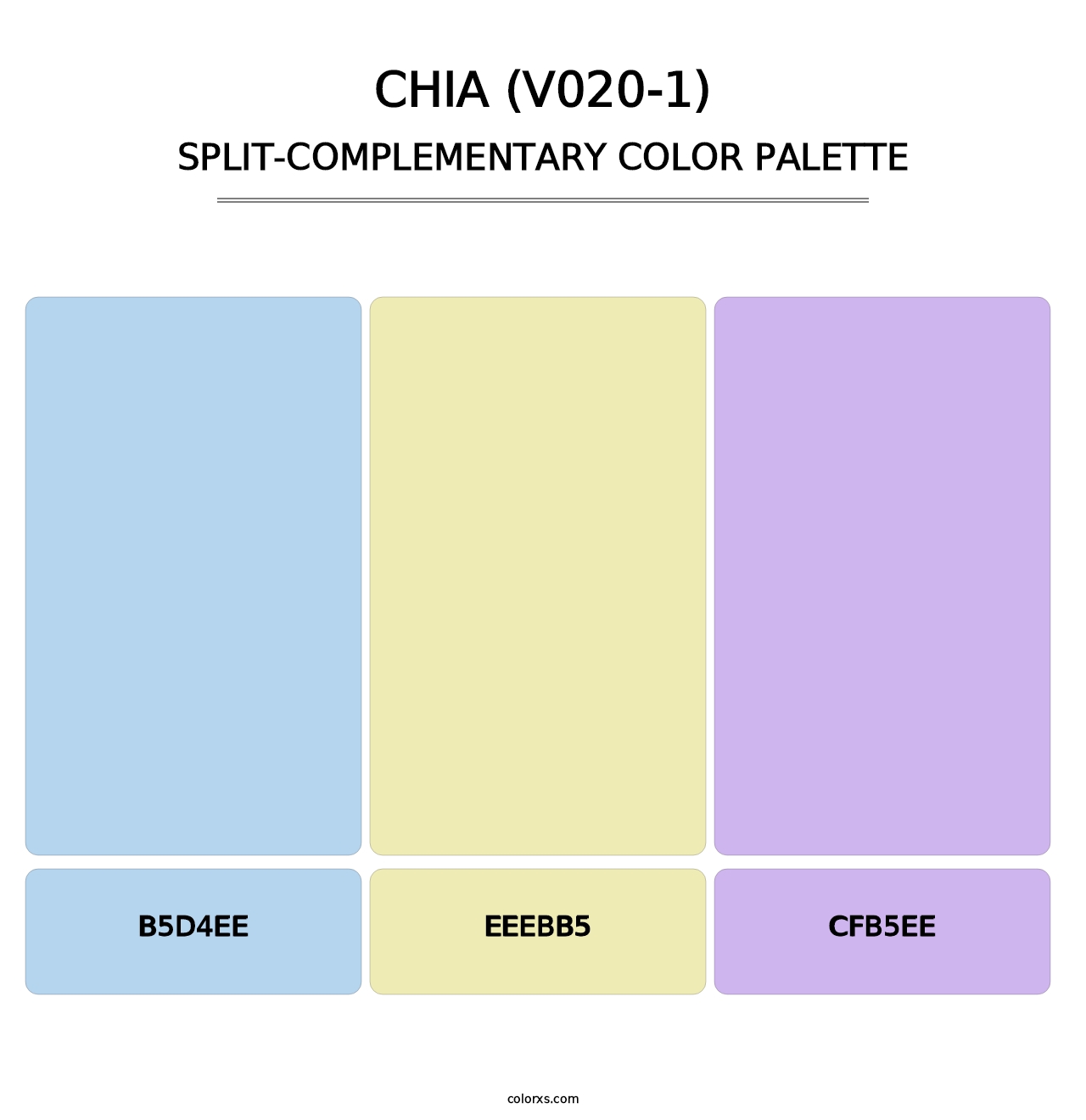 Chia (V020-1) - Split-Complementary Color Palette