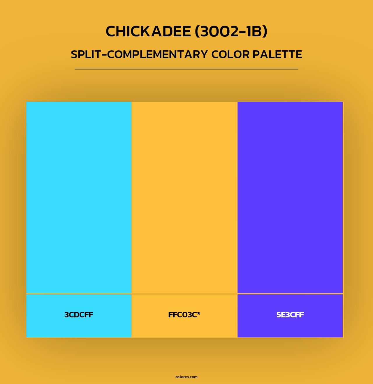 Chickadee (3002-1B) - Split-Complementary Color Palette