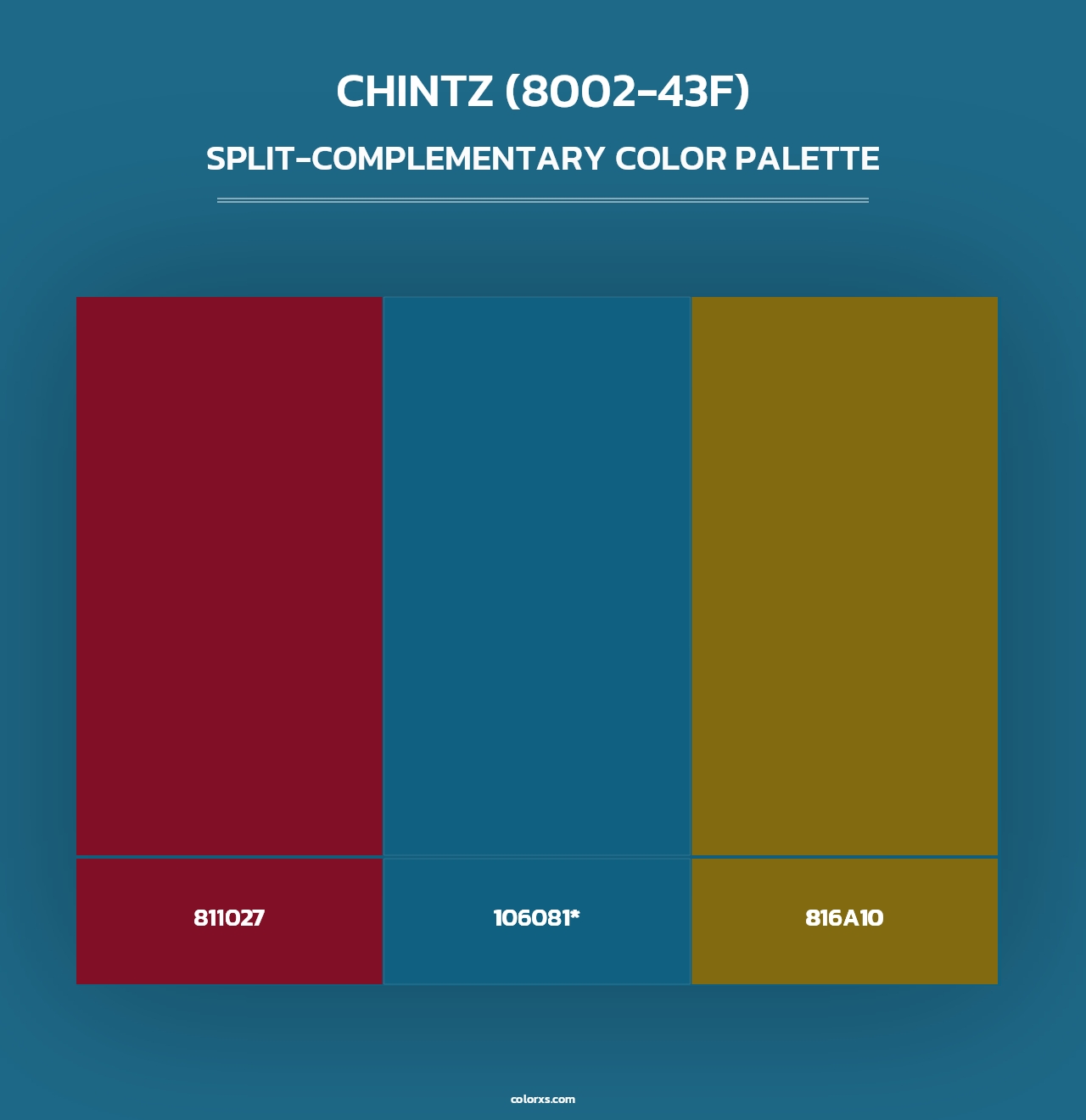 Chintz (8002-43F) - Split-Complementary Color Palette