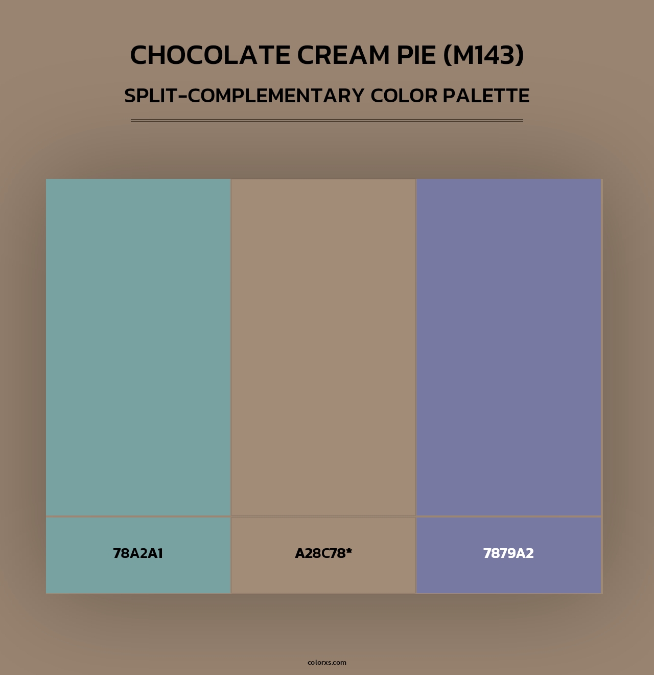 Chocolate Cream Pie (M143) - Split-Complementary Color Palette