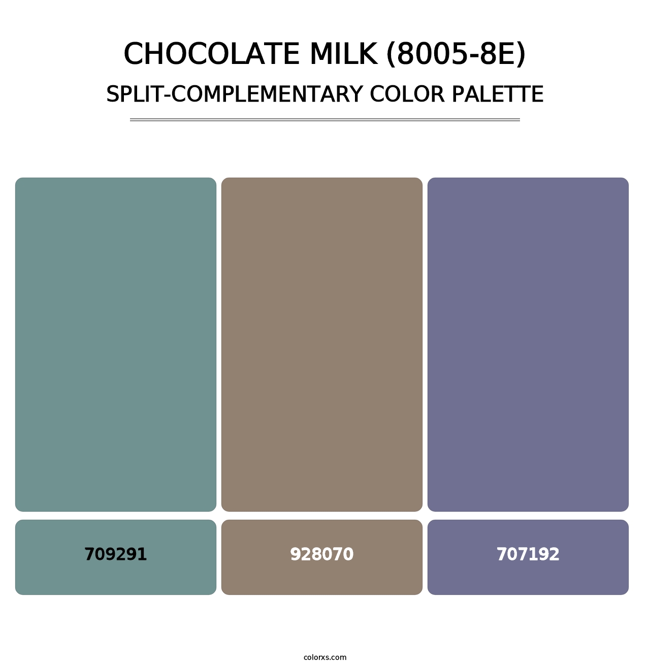 Chocolate Milk (8005-8E) - Split-Complementary Color Palette