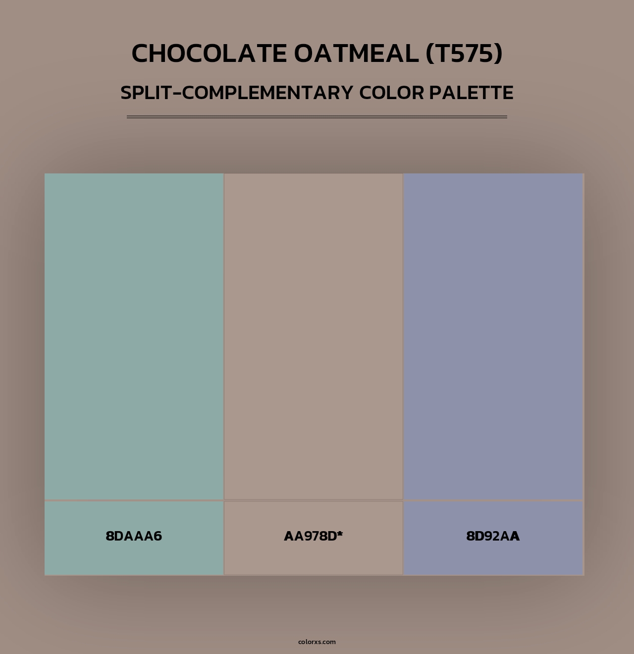 Chocolate Oatmeal (T575) - Split-Complementary Color Palette