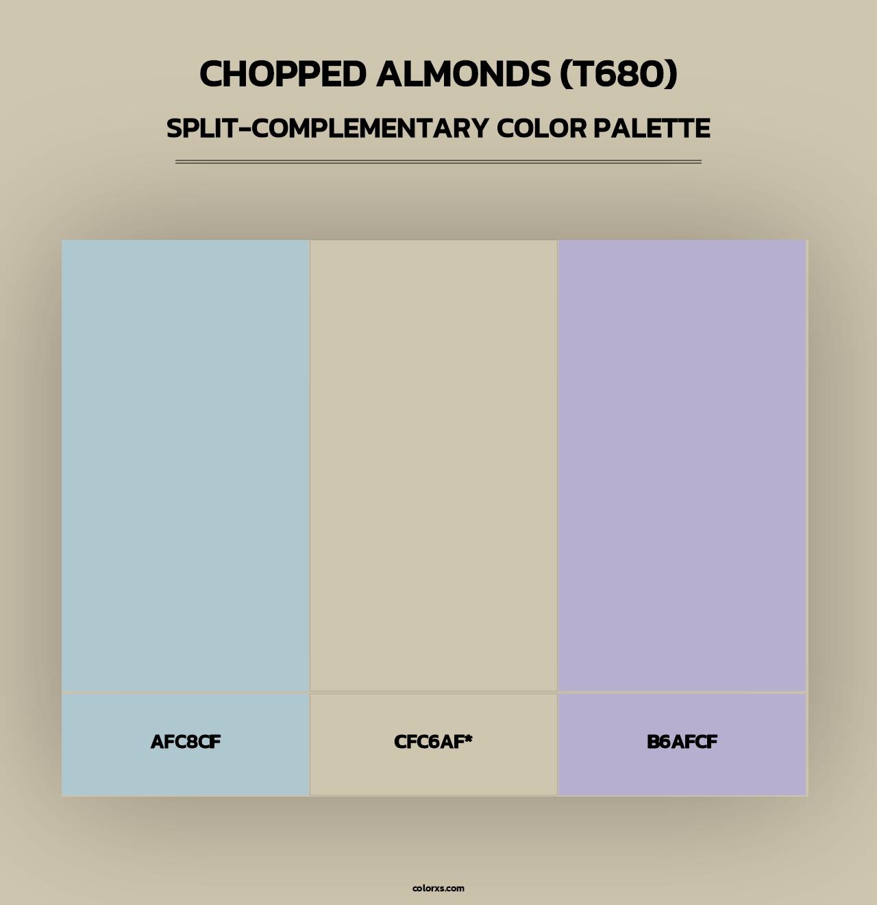 Chopped Almonds (T680) - Split-Complementary Color Palette
