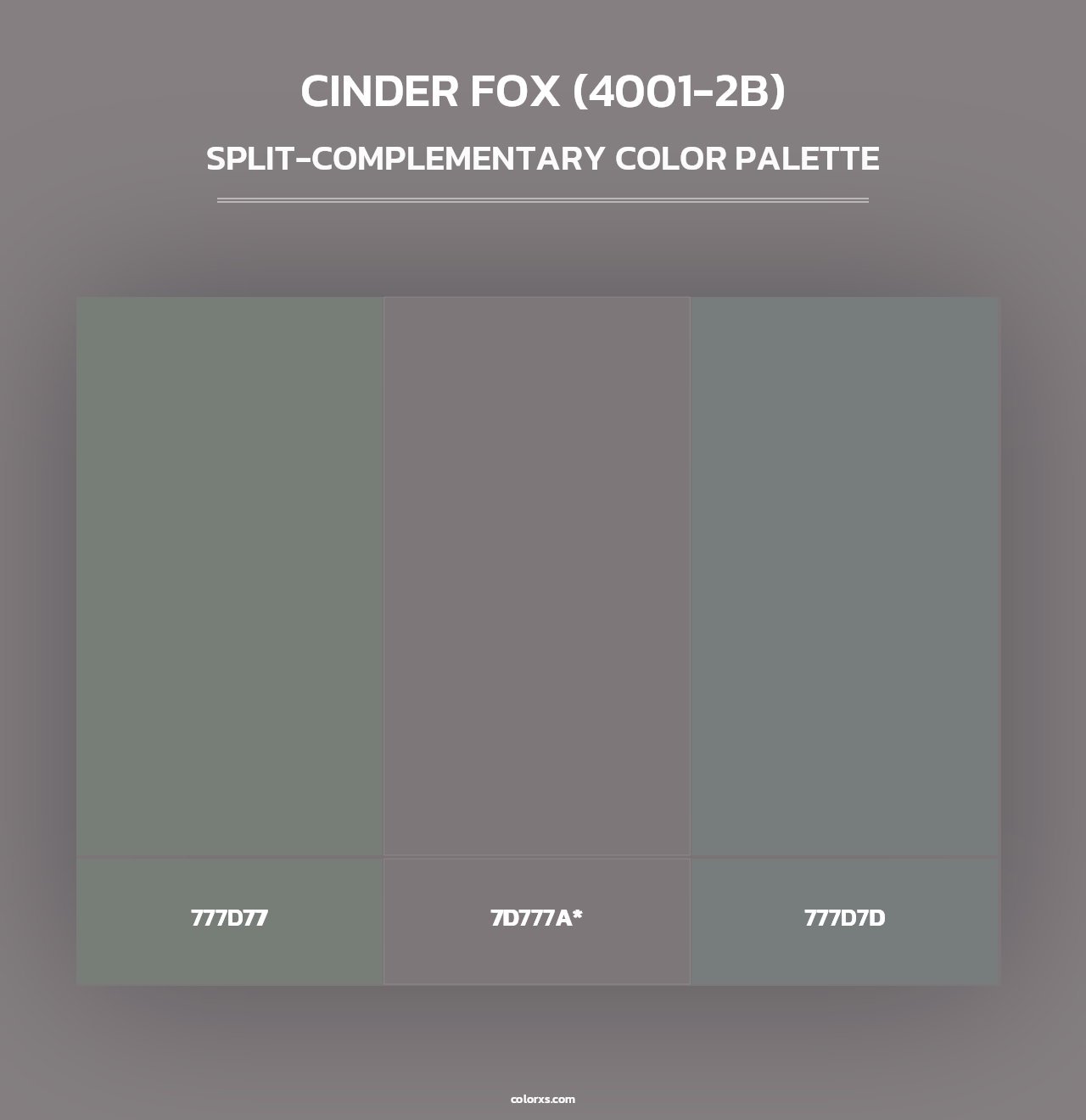 Cinder Fox (4001-2B) - Split-Complementary Color Palette