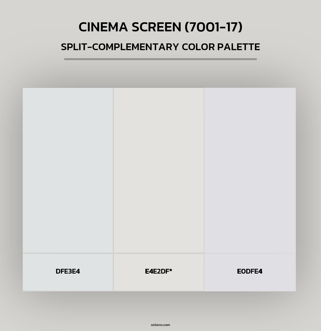 Cinema Screen (7001-17) - Split-Complementary Color Palette