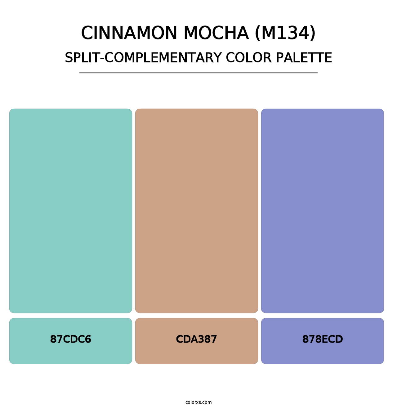 Cinnamon Mocha (M134) - Split-Complementary Color Palette