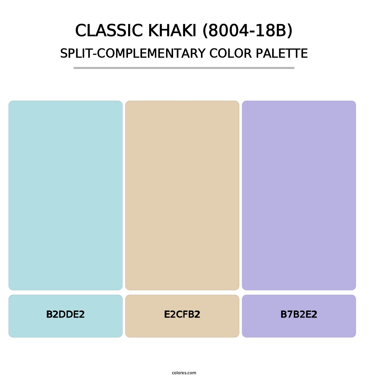 Classic Khaki (8004-18B) - Split-Complementary Color Palette