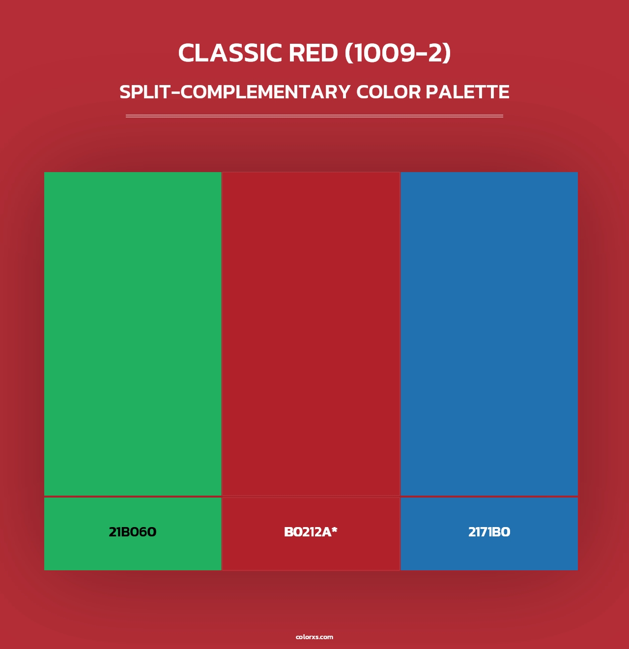 Classic Red (1009-2) - Split-Complementary Color Palette