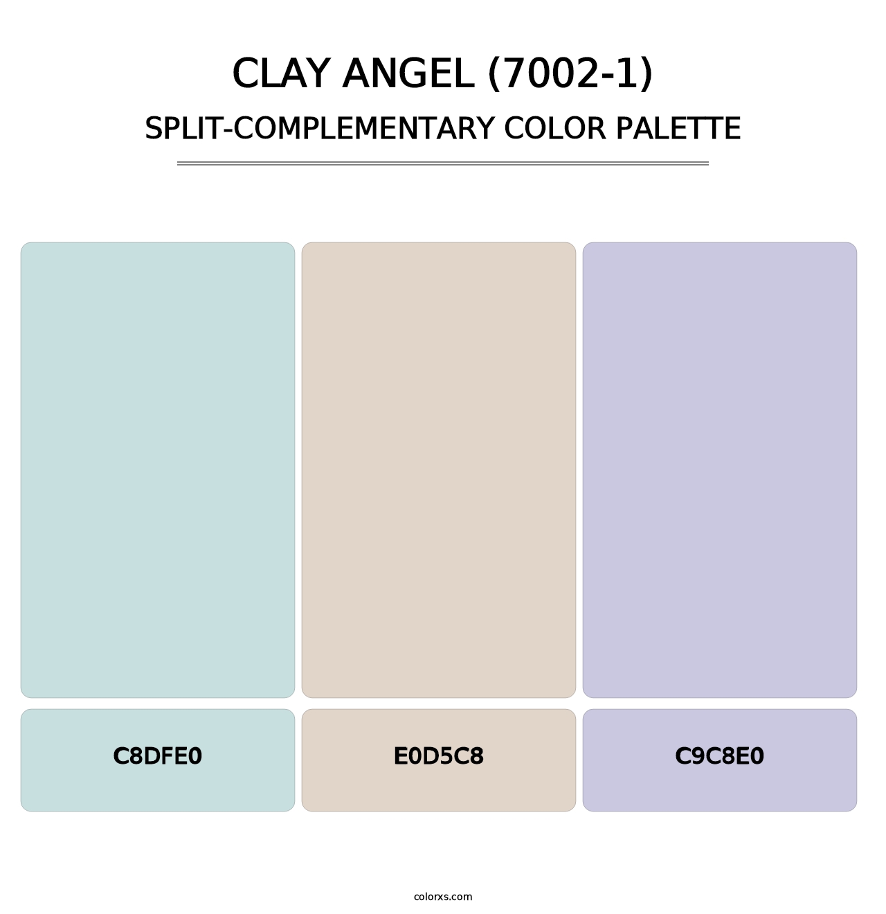 Clay Angel (7002-1) - Split-Complementary Color Palette