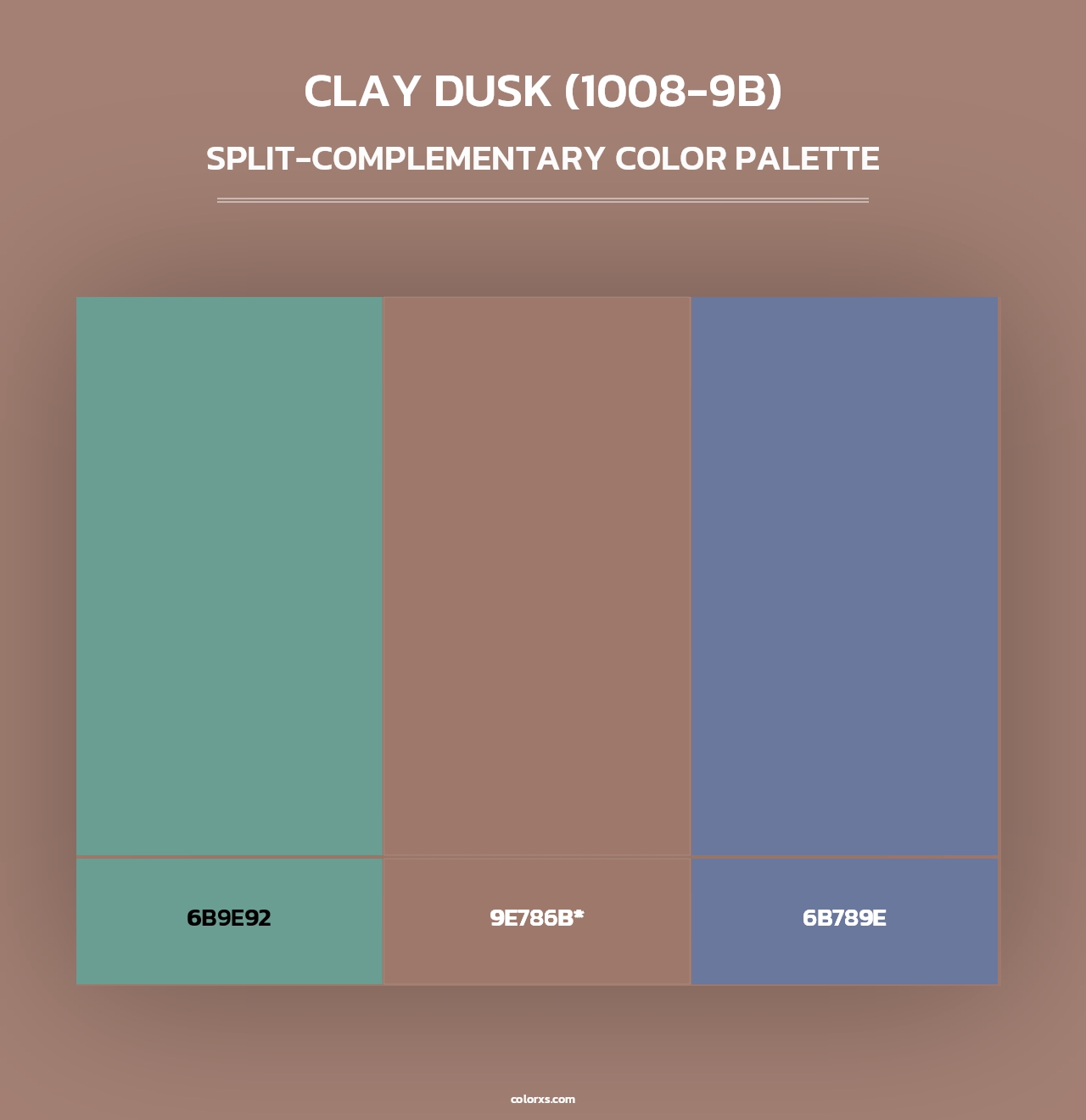 Clay Dusk (1008-9B) - Split-Complementary Color Palette