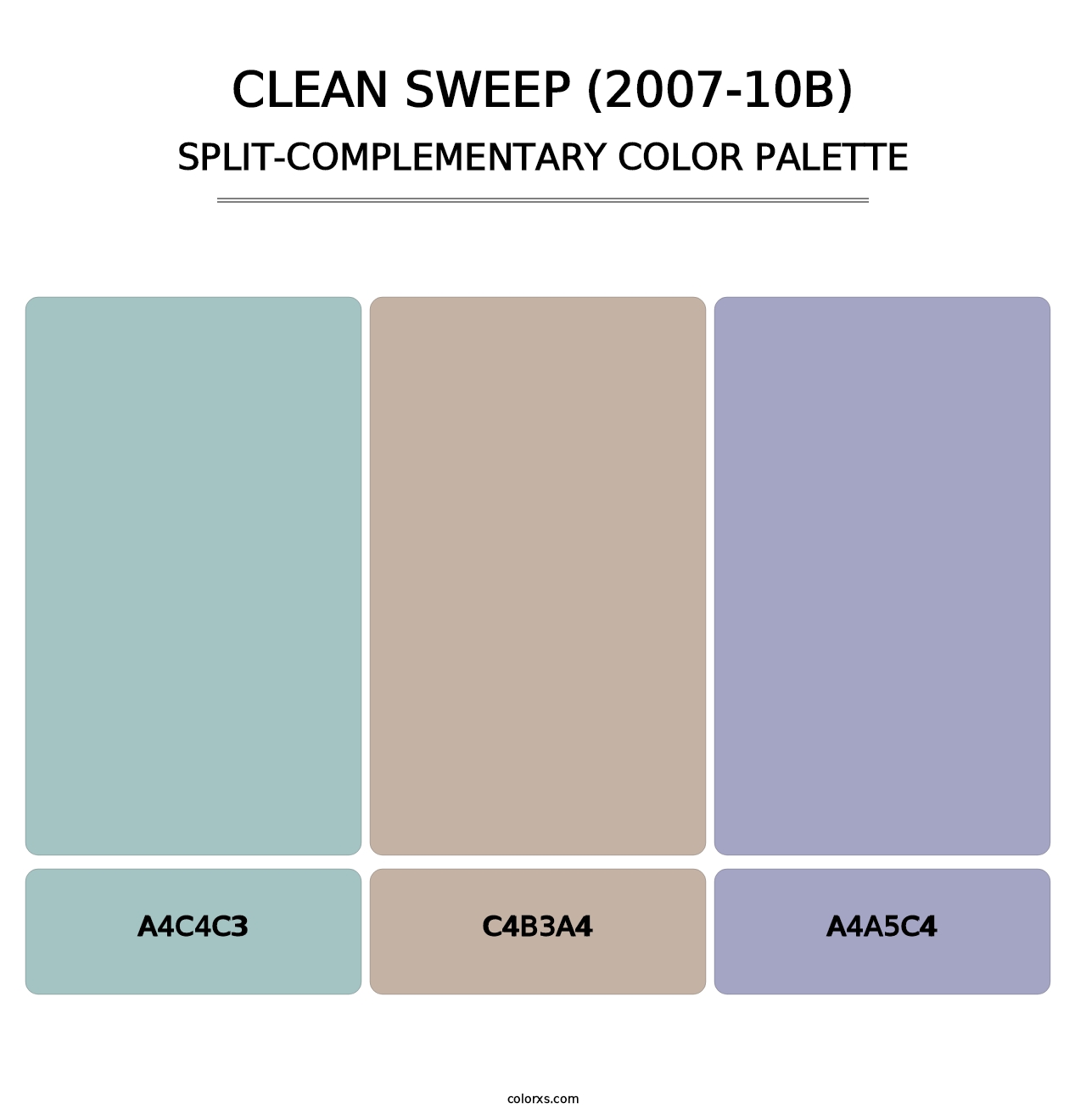 Clean Sweep (2007-10B) - Split-Complementary Color Palette
