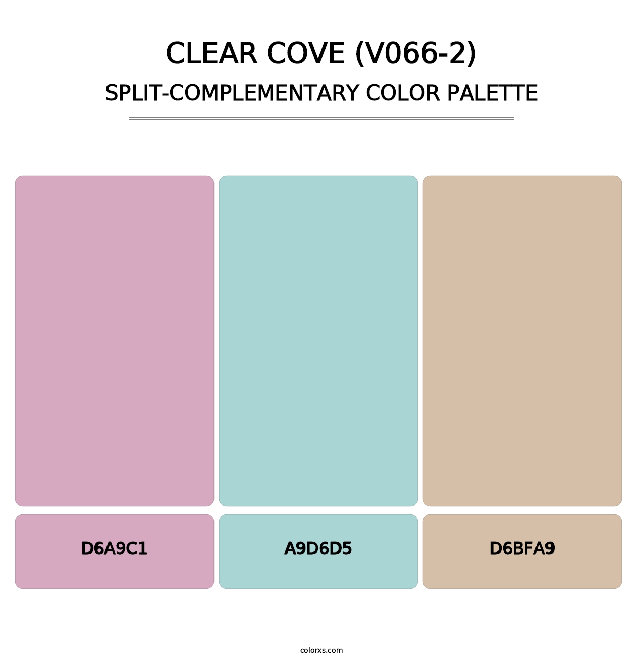 Clear Cove (V066-2) - Split-Complementary Color Palette