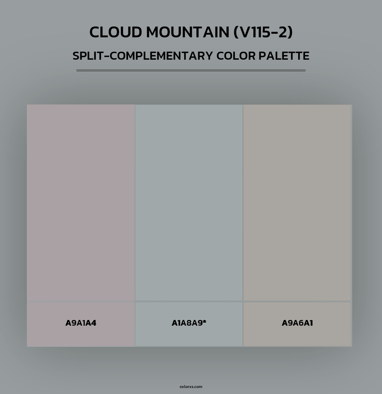 Cloud Mountain (V115-2) - Split-Complementary Color Palette