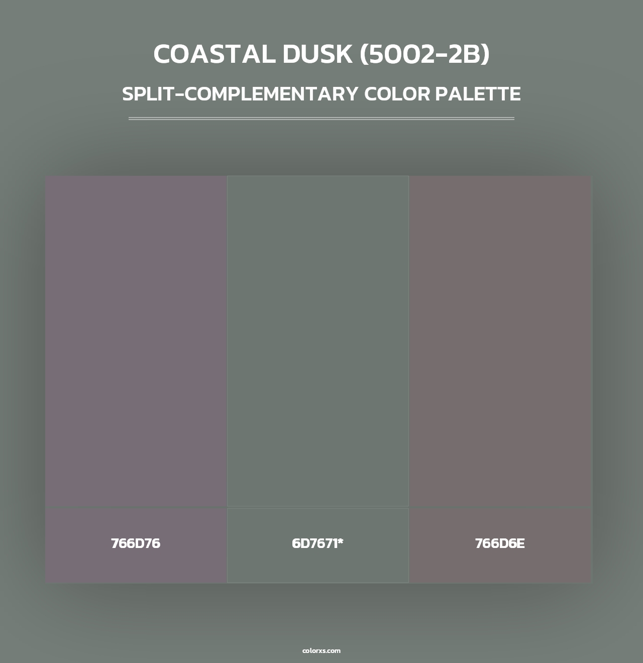 Coastal Dusk (5002-2B) - Split-Complementary Color Palette