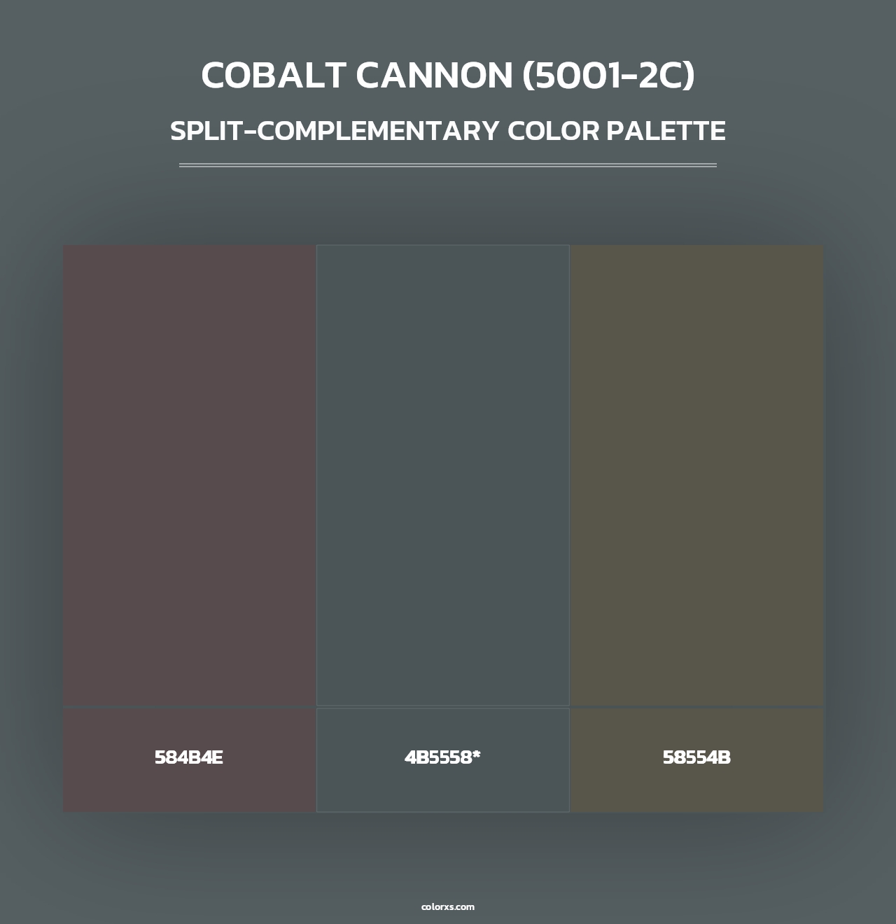 Cobalt Cannon (5001-2C) - Split-Complementary Color Palette