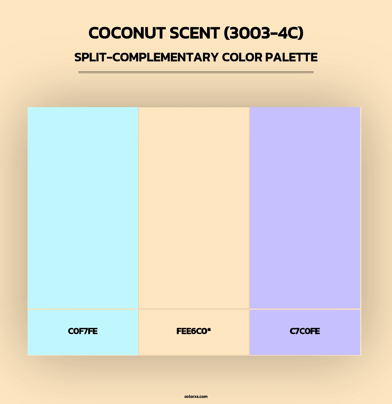 Coconut Scent (3003-4C) - Split-Complementary Color Palette