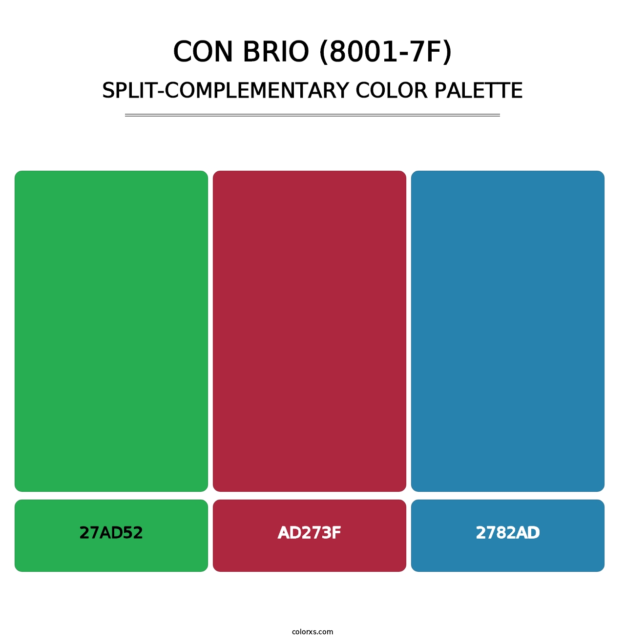 Con Brio (8001-7F) - Split-Complementary Color Palette