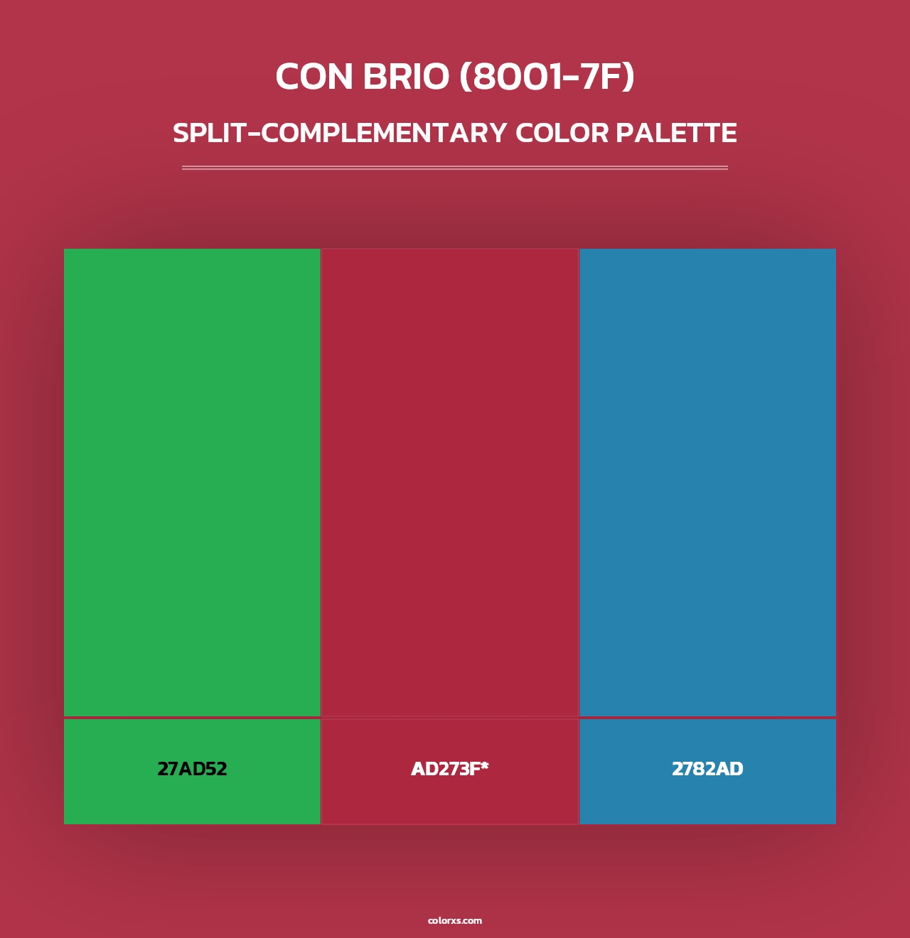 Con Brio (8001-7F) - Split-Complementary Color Palette