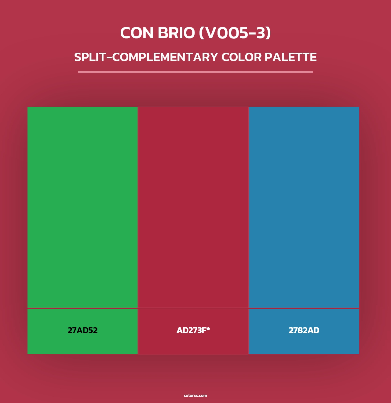 Con Brio (V005-3) - Split-Complementary Color Palette
